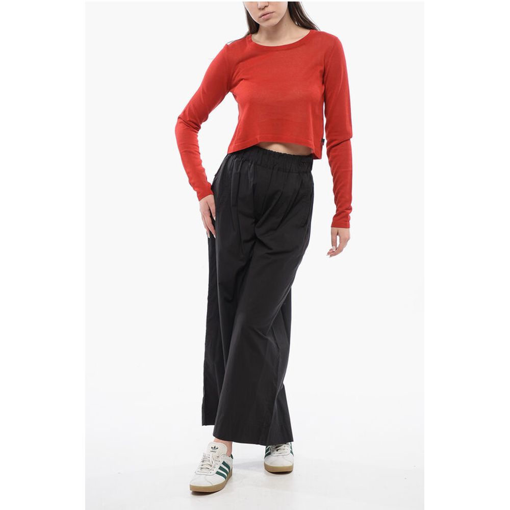 Woolrich Crew Neck Viscose Blend Crop Sweater