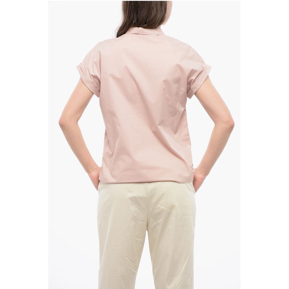 Woolrich Sleeveless Cotton Blouse With Polo Neckline