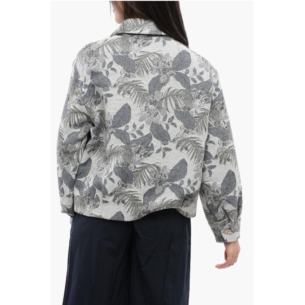 Woolrich Jacquard Floral Pattern TIMBER Overshirt