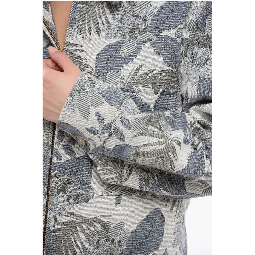 Woolrich Jacquard Floral Pattern TIMBER Overshirt