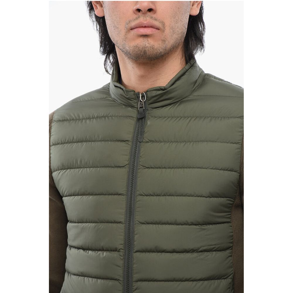 Woolrich Padded Bomber With Knitted Sleeves