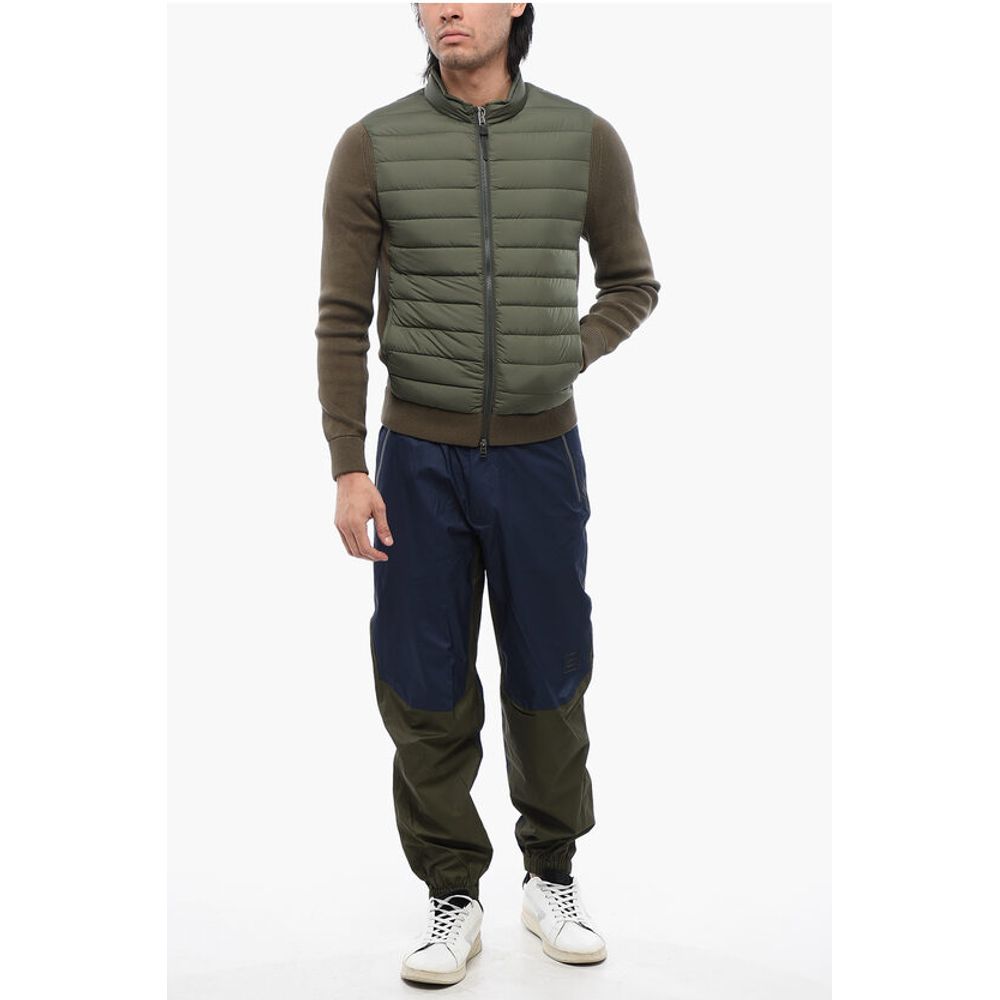 Woolrich Padded Bomber With Knitted Sleeves