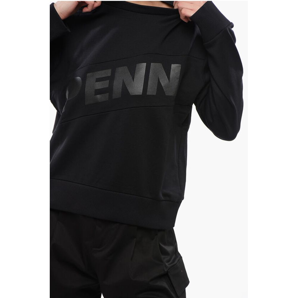 Woolrich PENN-RICH Crew Neck Cotton Blend Sweatshirt with Printed Log