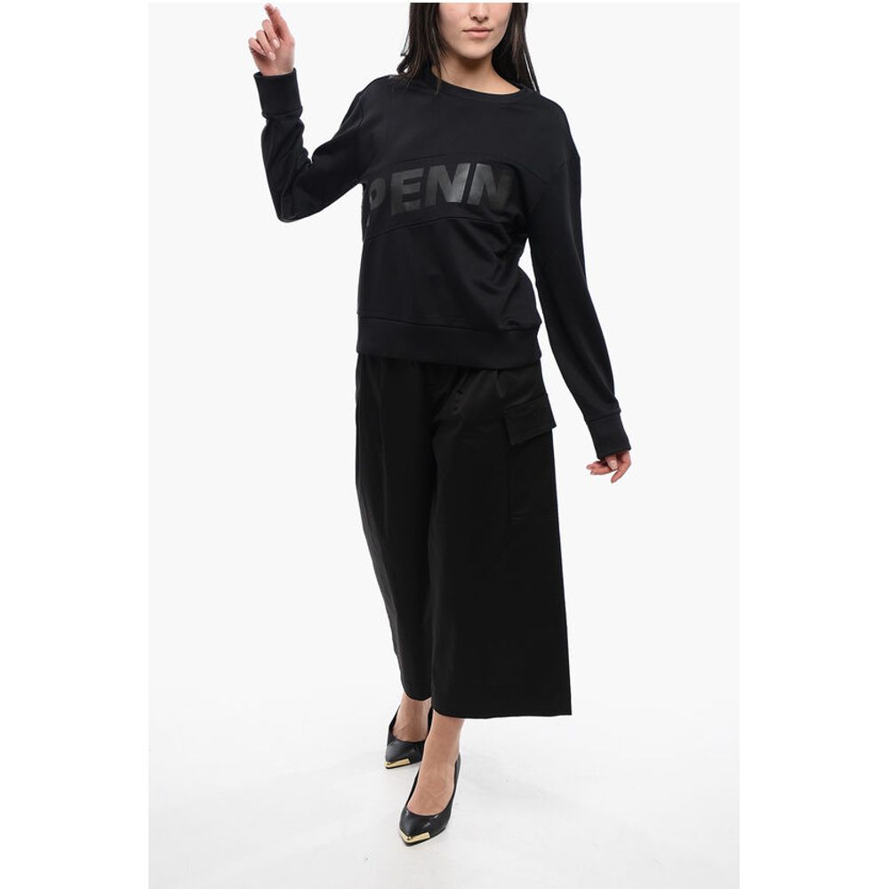 Woolrich PENN-RICH Crew Neck Cotton Blend Sweatshirt with Printed Log