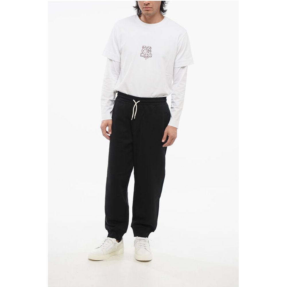 Armani EMPORIO Brushed Cotton Sweatpants with Cuffs