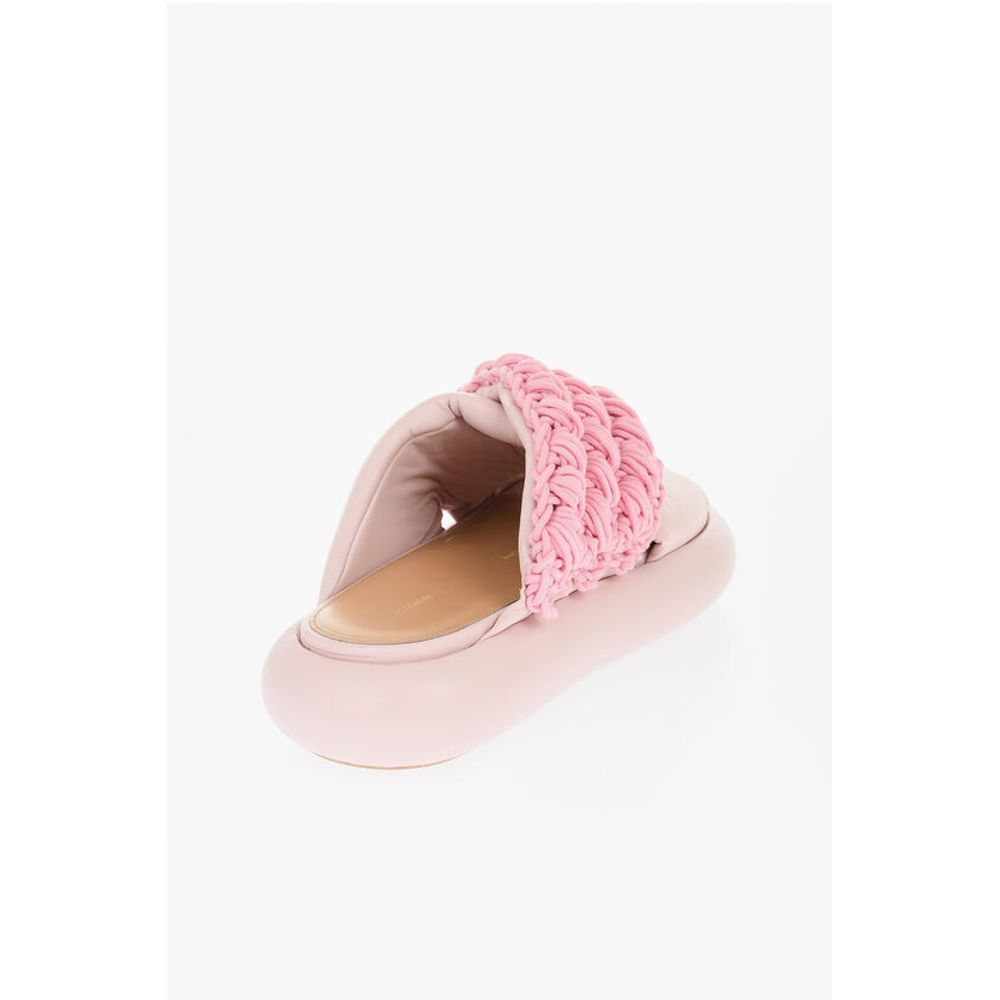 J.W.Anderson Criss-Cross Leather Slides With Platform Soles