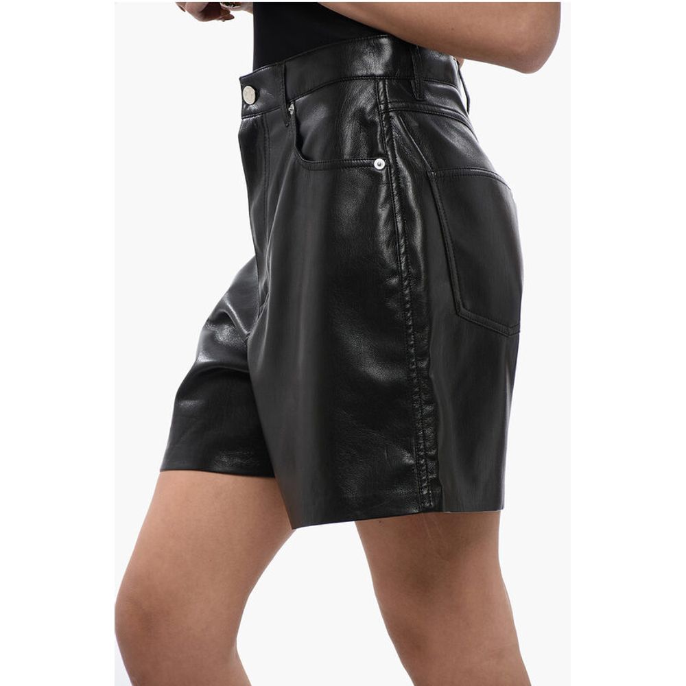 Nanushka High Waisted Faux Leather ZOSHA Shorts