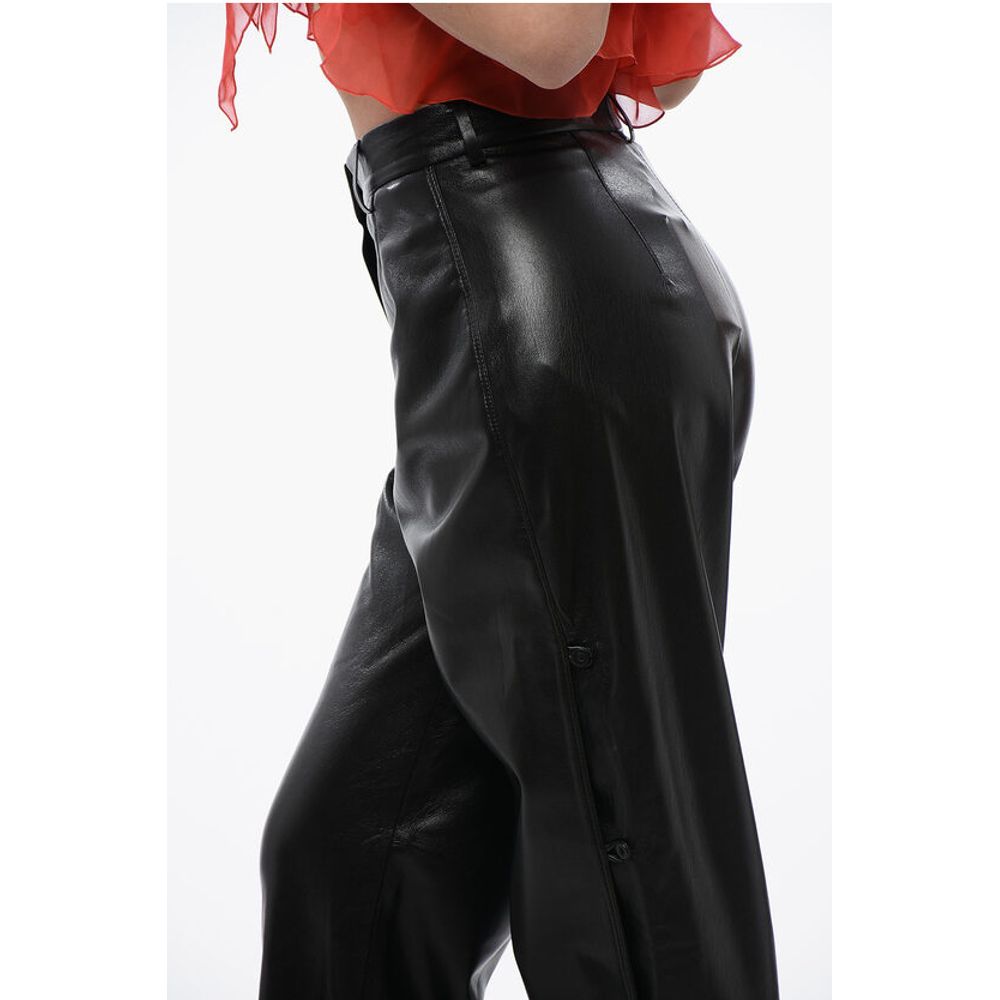 Nanushka Faux Leather FELINA Pants with Side Buttoning