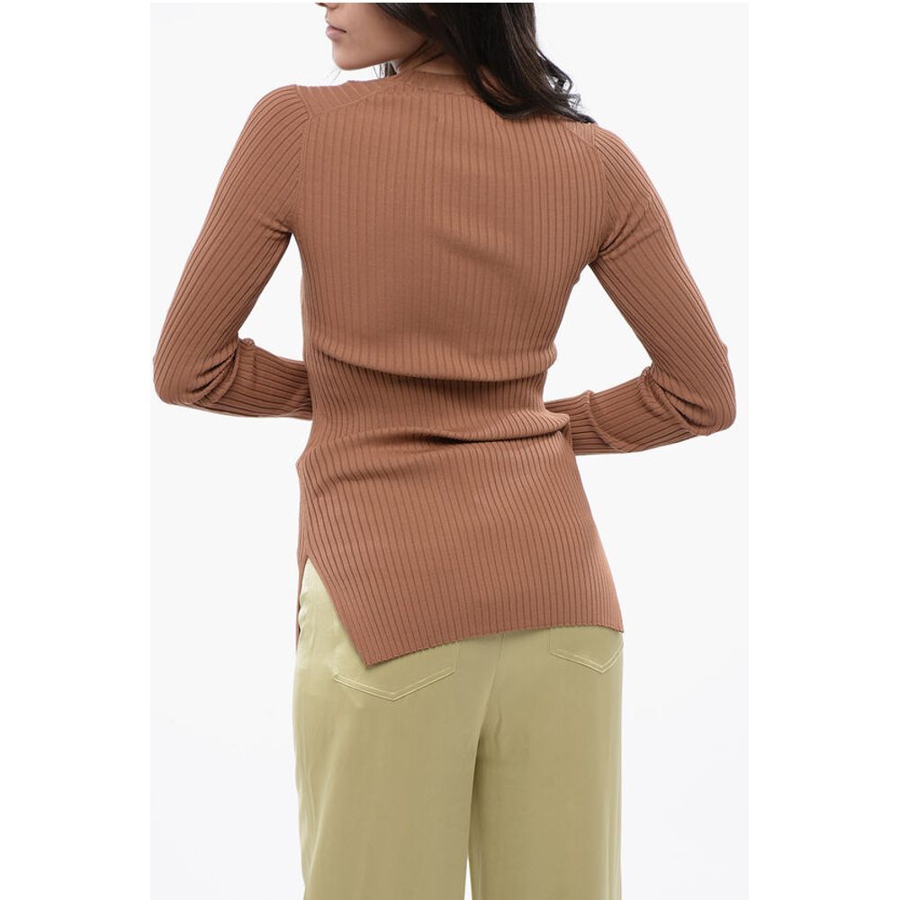 Nanushka Ribbed BARDIA Sweater with Side Slits