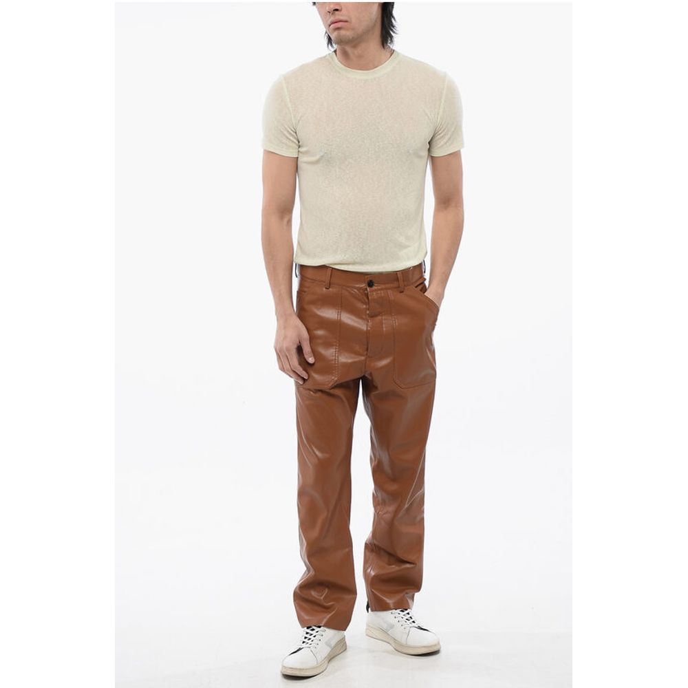 Nanushka Solid Color Faux Leather JASPER Pants