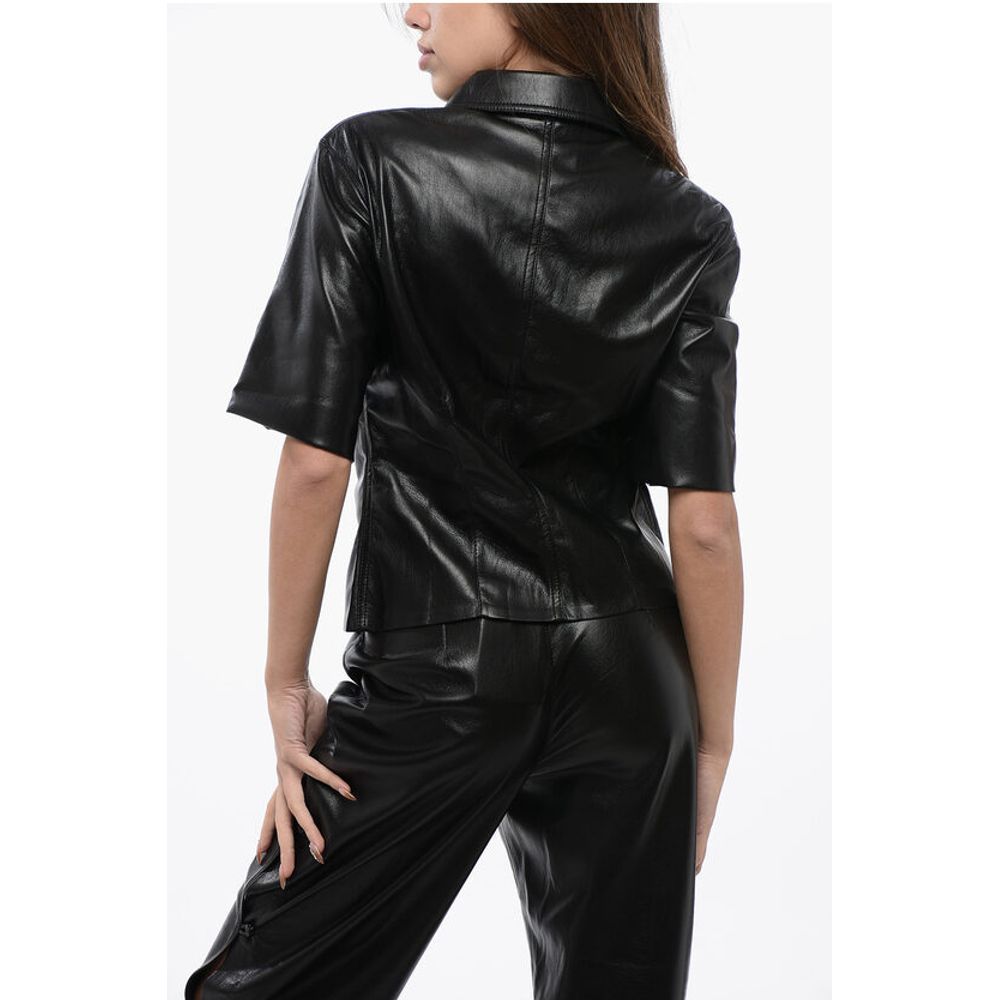 Nanushka Short Sleeved Faux Leather SABINE Shirt