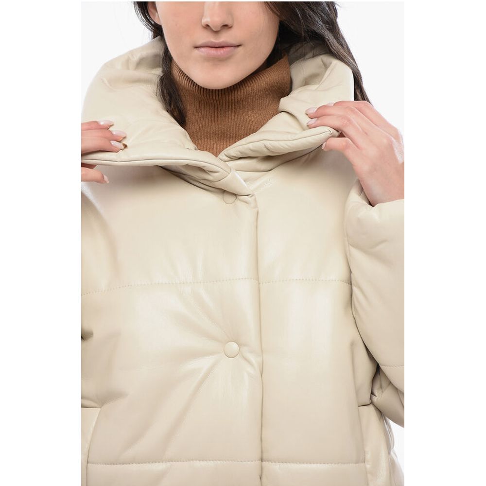 Nanushka Faux Leather HIDE Jacket wth Snap Buttons