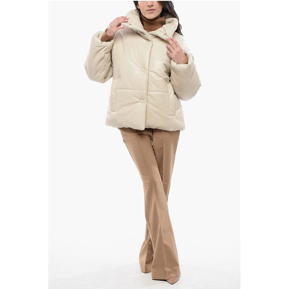 Nanushka Faux Leather HIDE Jacket wth Snap Buttons