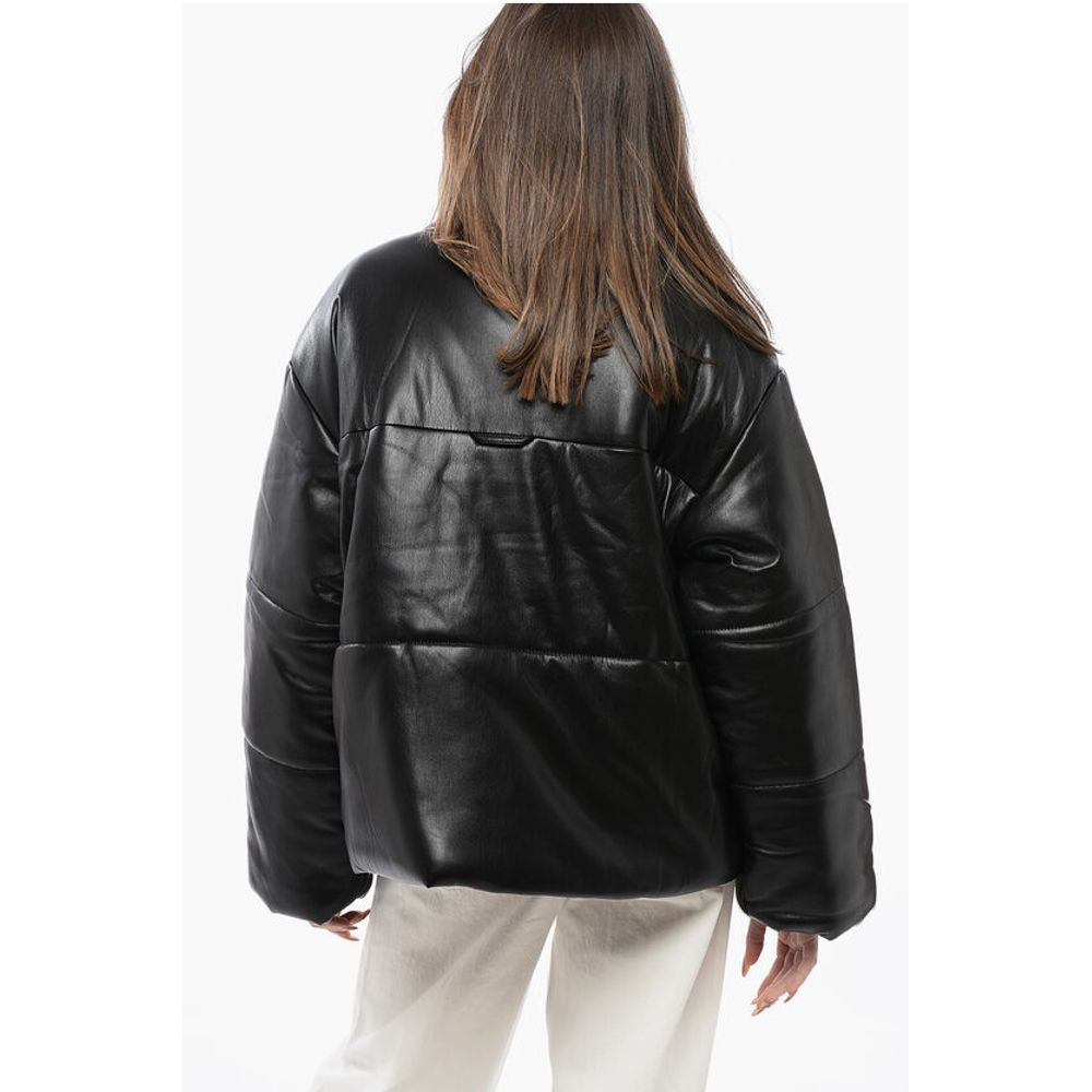 Nanushka Faux Leather HIDE Jacket wth Snap Buttons