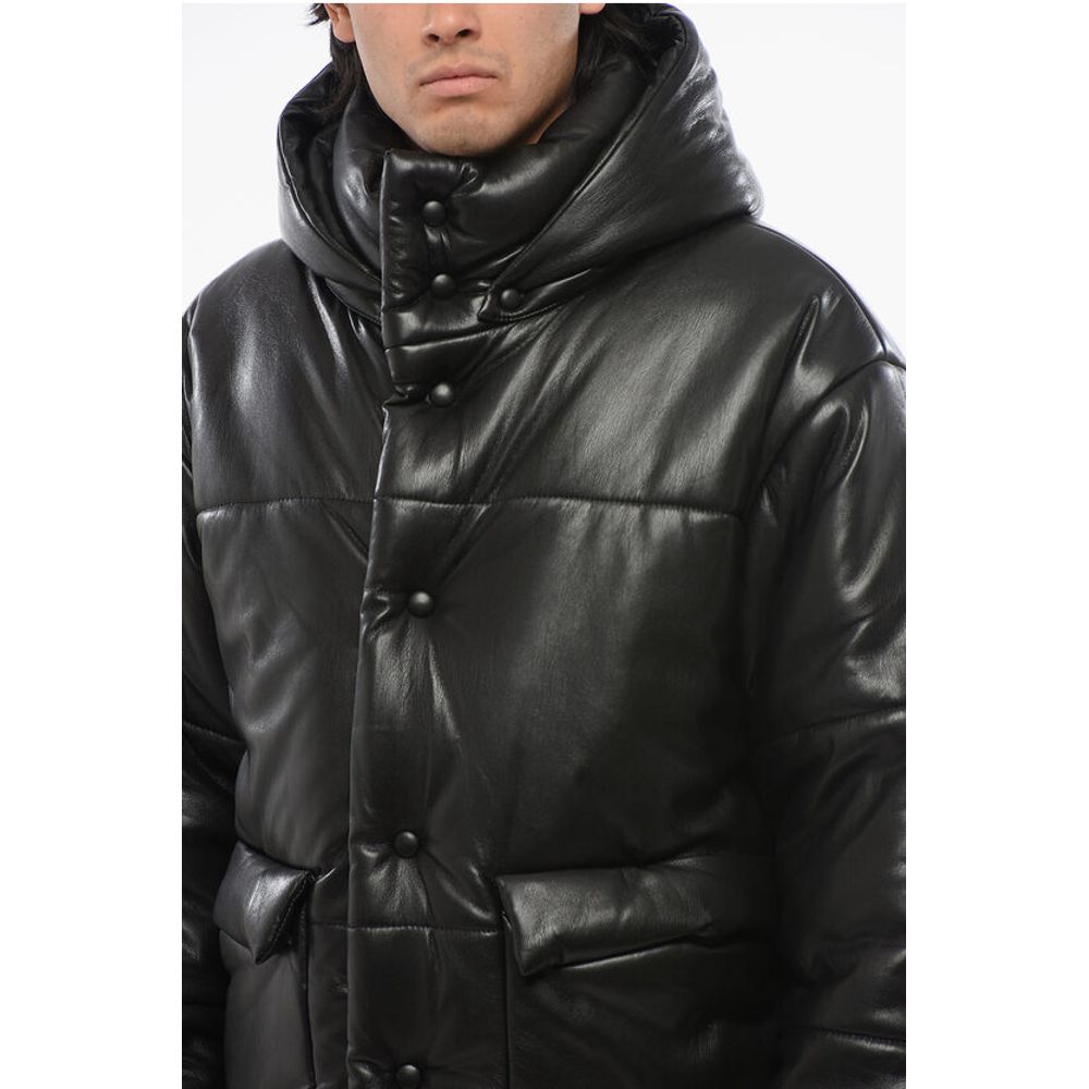 Nanushka Leather Quilted Down Jacket