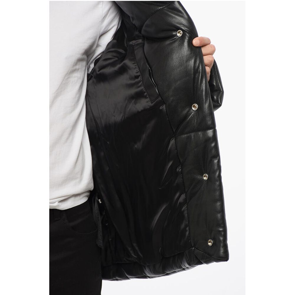 Nanushka Leather Quilted Down Jacket