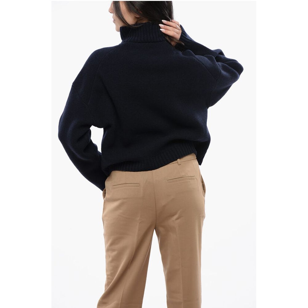 Nanushka Ribbed Cashmere KIRA Sweater with Half Zip