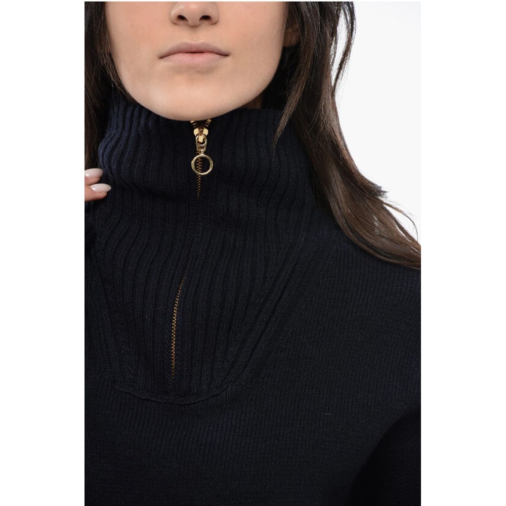 Nanushka Ribbed Cashmere KIRA Sweater with Half Zip