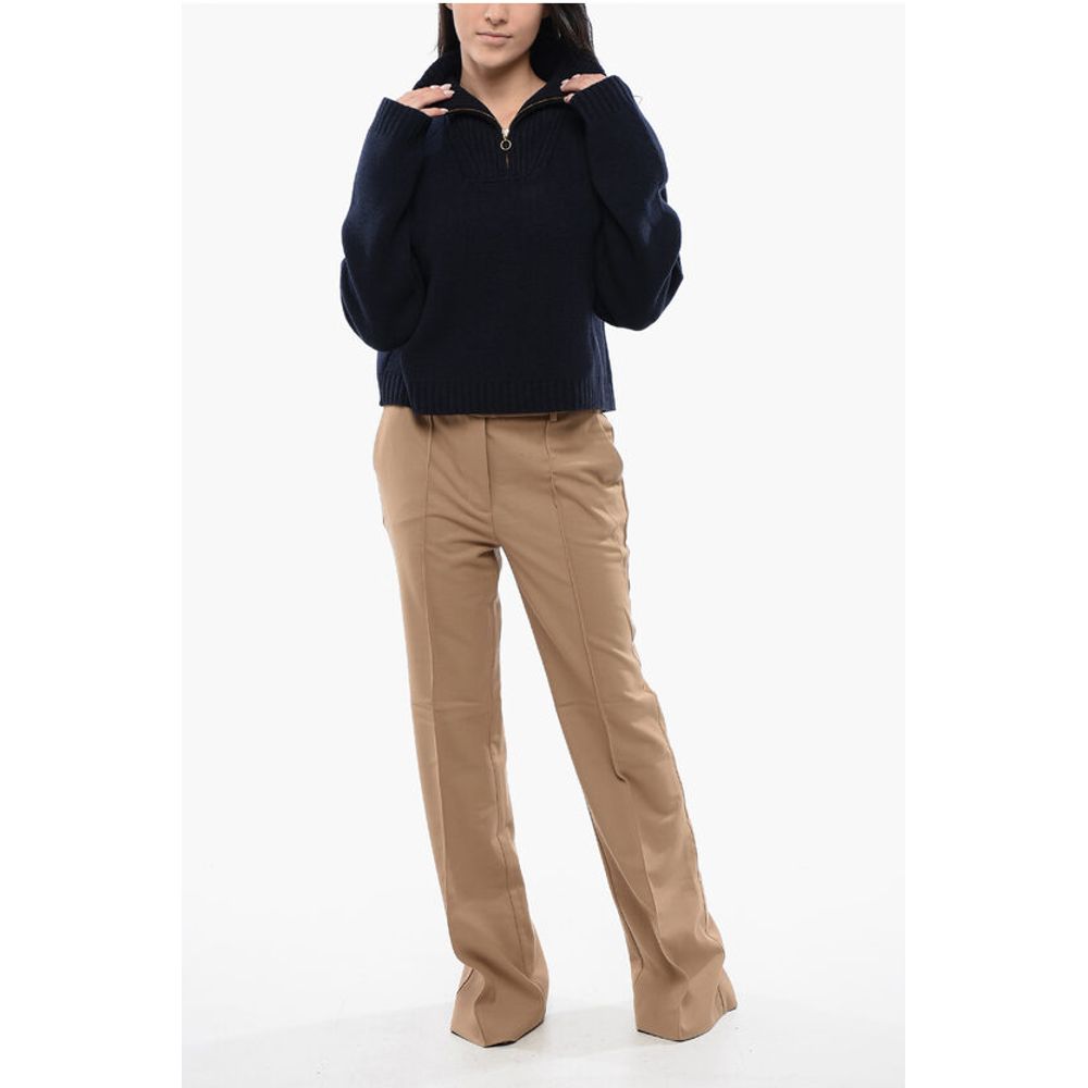 Nanushka Ribbed Cashmere KIRA Sweater with Half Zip