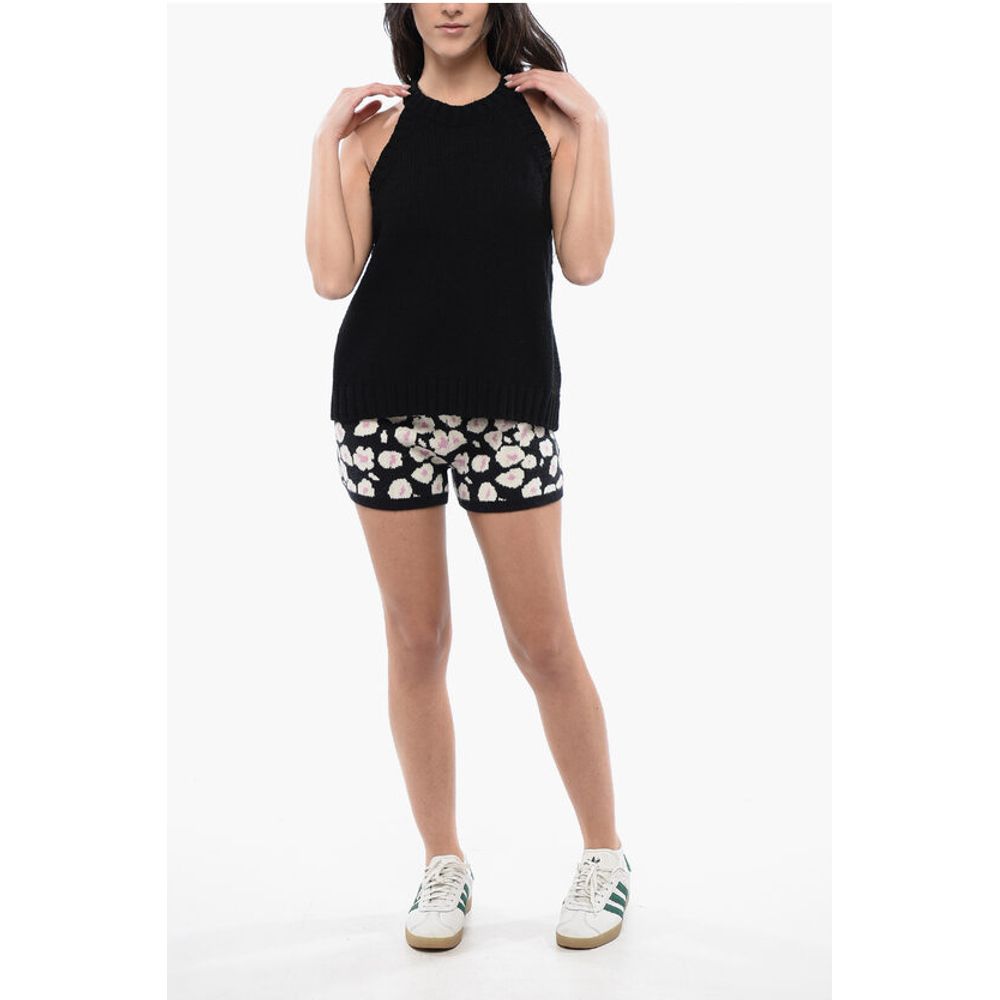 AllSaints Solid Color Crochet Top