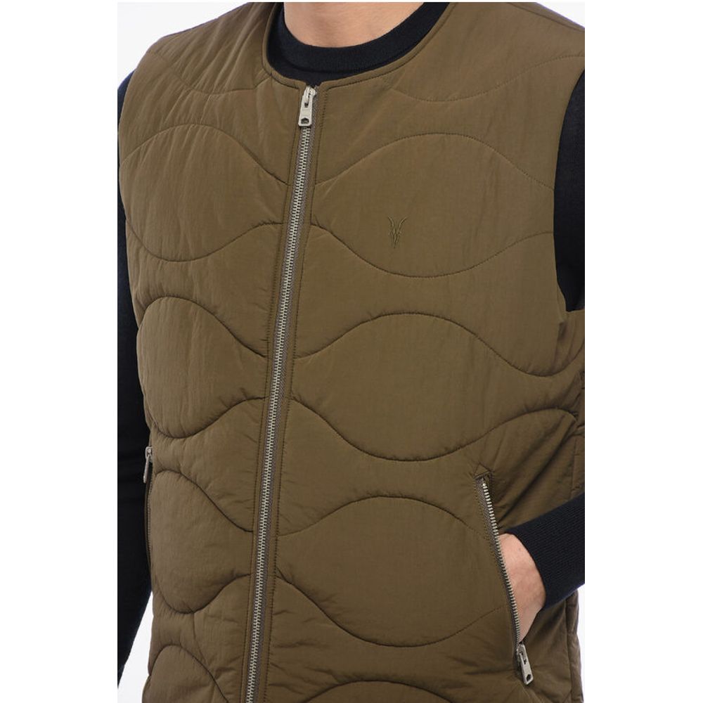 AllSaints Quilted Zipped Vest