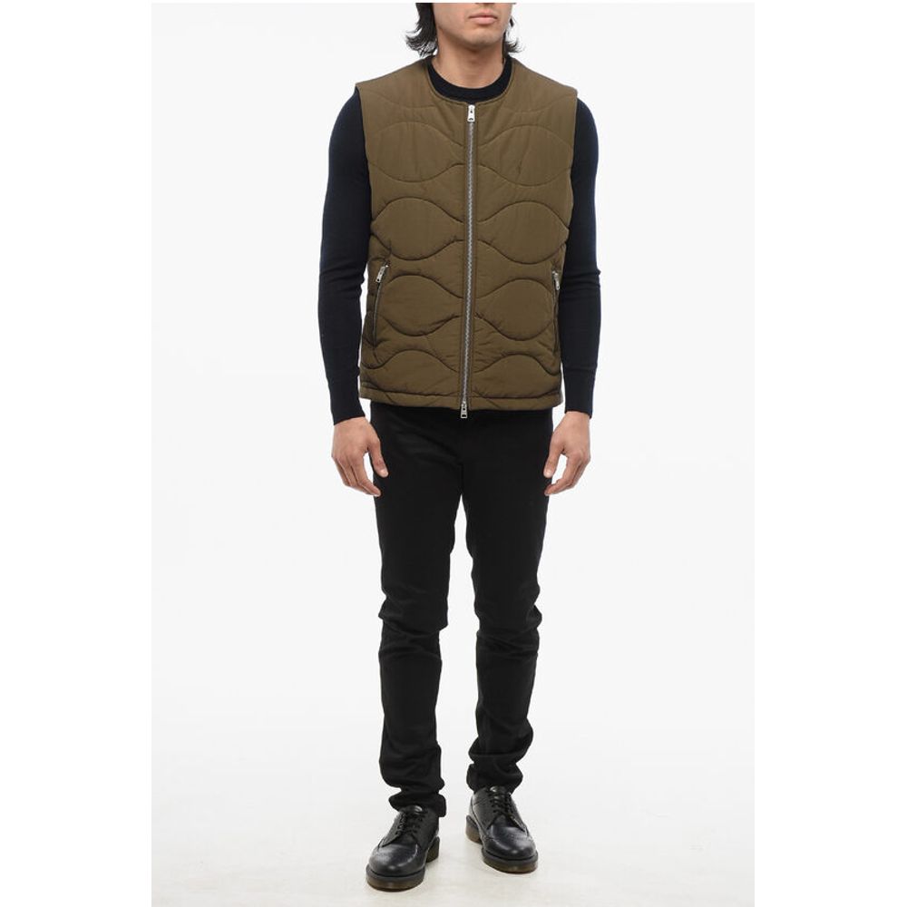 AllSaints Quilted Zipped Vest