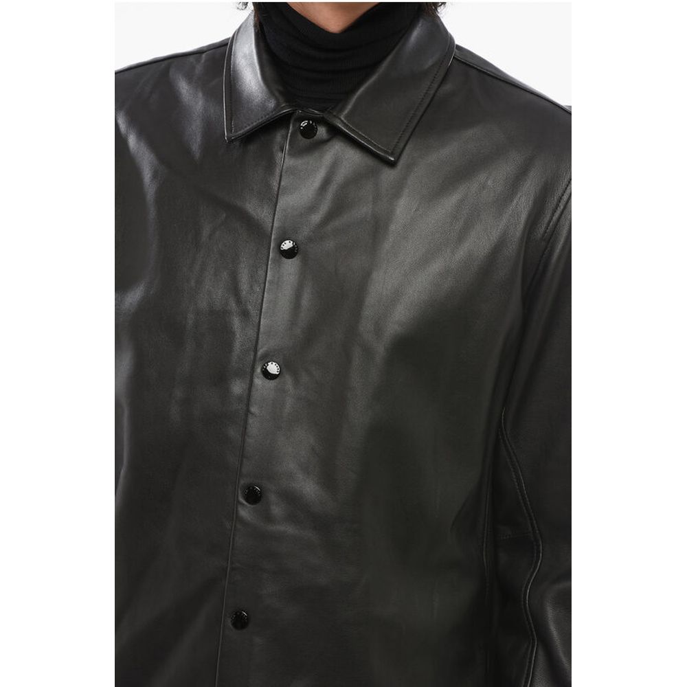 Rag&Bone Leather Overshirt with Flush Pockets