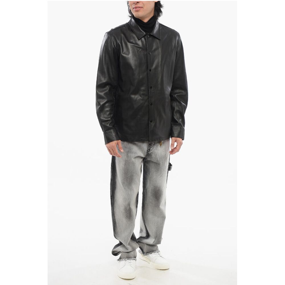 Rag&Bone Leather Overshirt with Flush Pockets