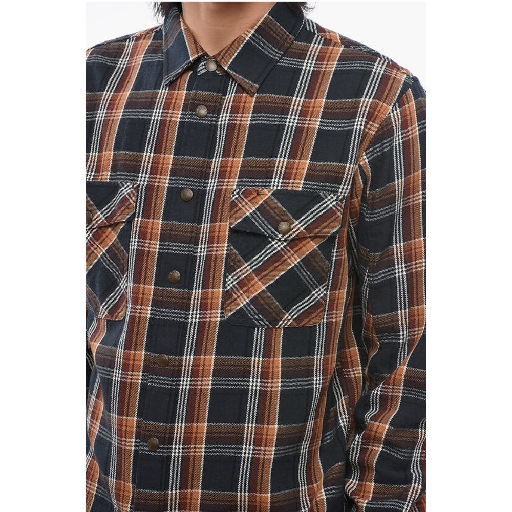 Rag&Bone ICONS Cotton Flannel Saharan Overshirt with Tartan Motif