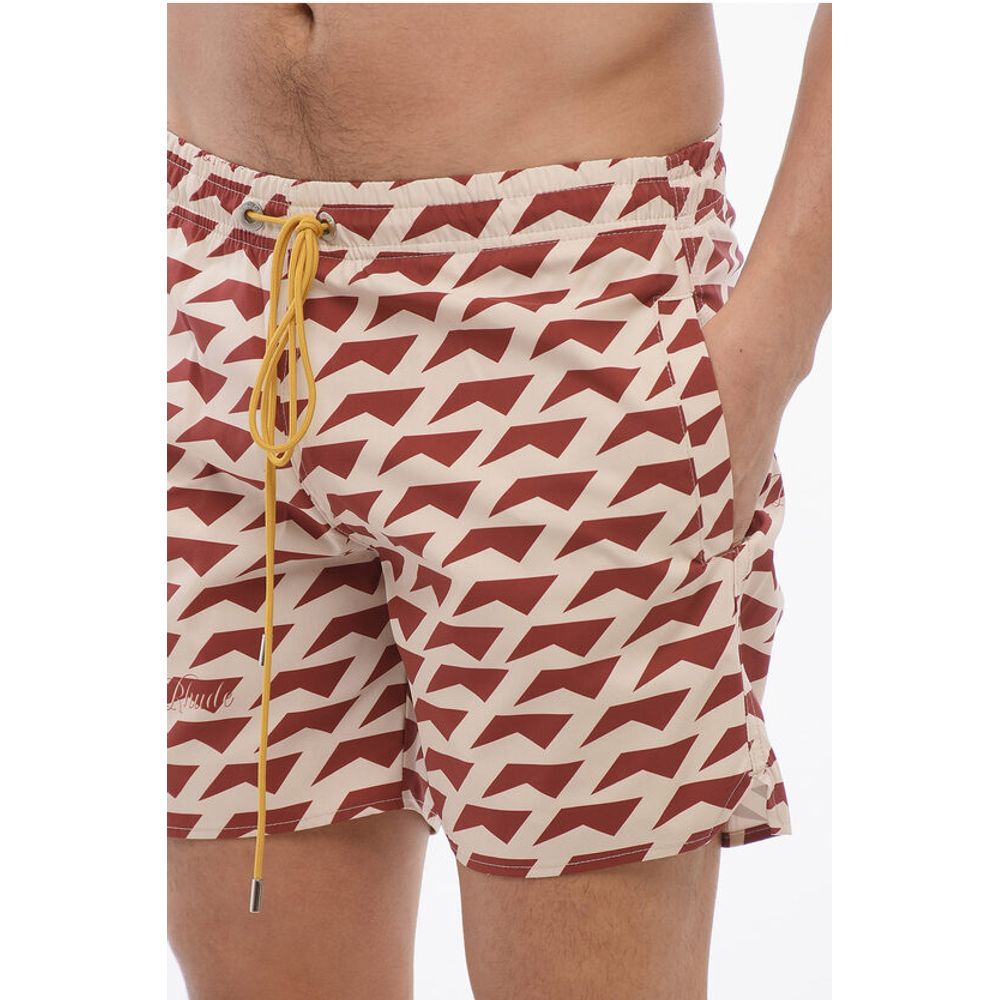 Rhude Geometrical Motif DOLCE VITA Swim Shorts