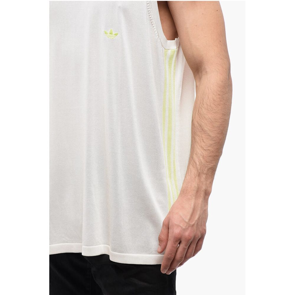 Adidas WALES BONNER Contrast Side Bands Tank Top with Rib Edges