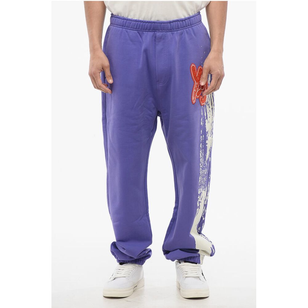 Y-3 Brushed Cotton Sweatpants with Logo Patch