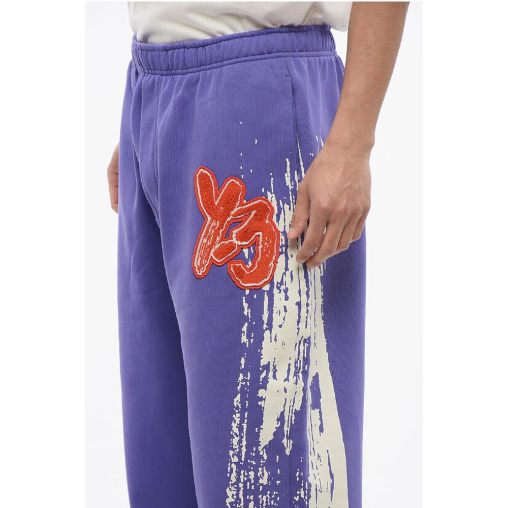 Y-3 Brushed Cotton Sweatpants with Logo Patch