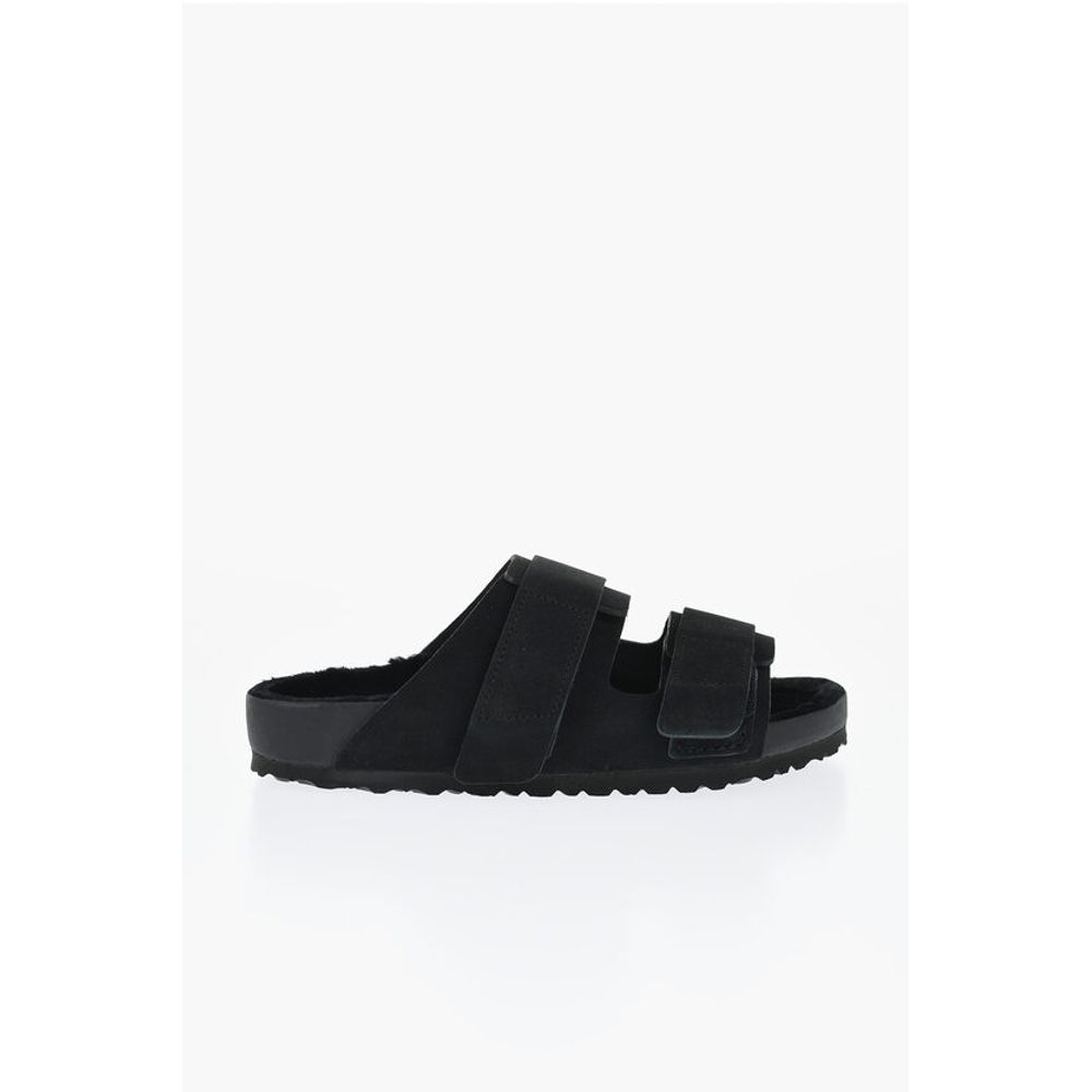 Birkenstock TEKLA Double Strap Suede UJI Sandals with Shearling Sole