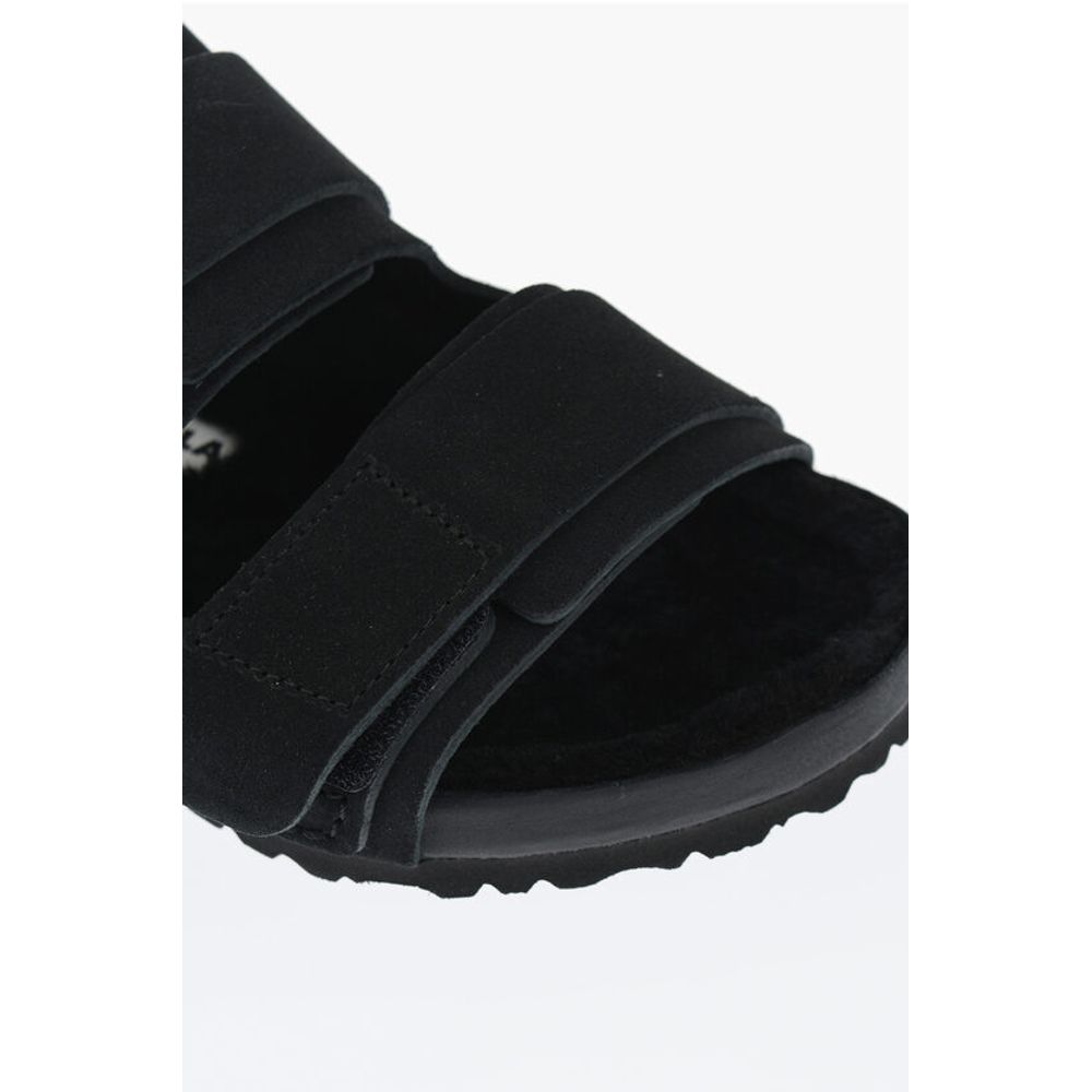 Birkenstock TEKLA Double Strap Suede UJI Sandals with Shearling Sole