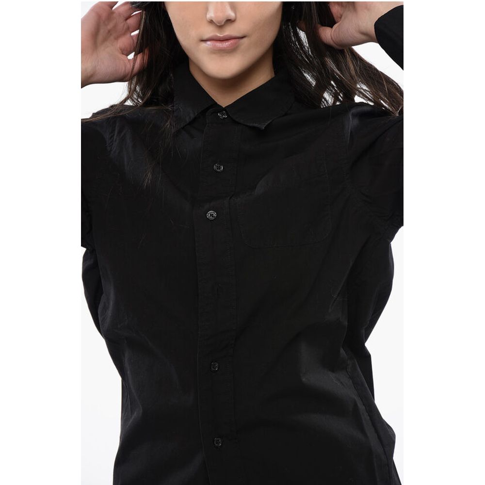 R13 Cotton Poplin FOLDOUT Shirt with Ton on Ton Silk Detail