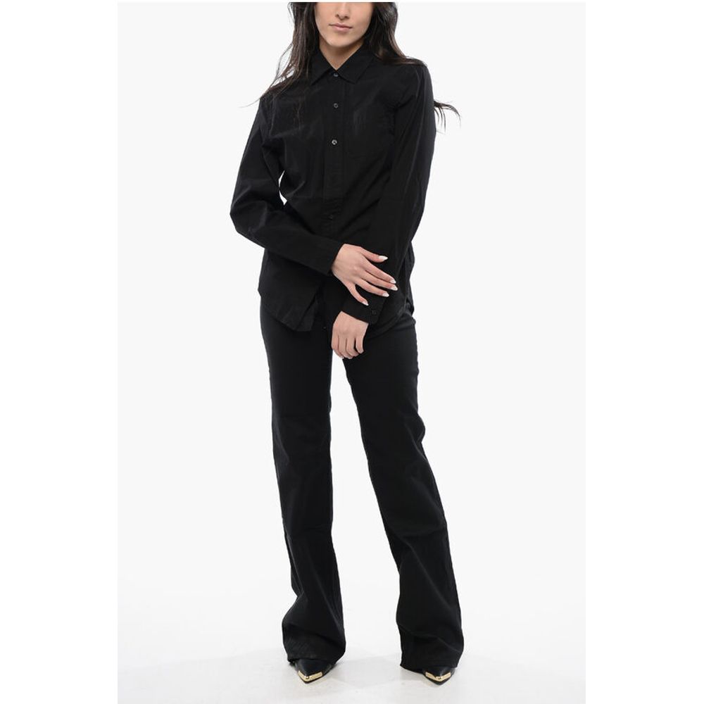 R13 Cotton Poplin FOLDOUT Shirt with Ton on Ton Silk Detail