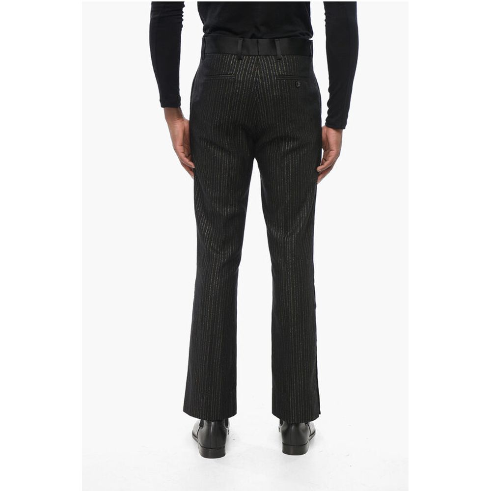 Amiri Wool Blend Pants with Lurex Pinstriped Motif