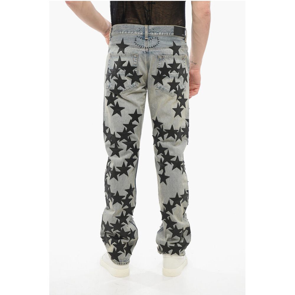 Amiri Vintage Wash CHEMIST Denims with Leather Patches 21cm