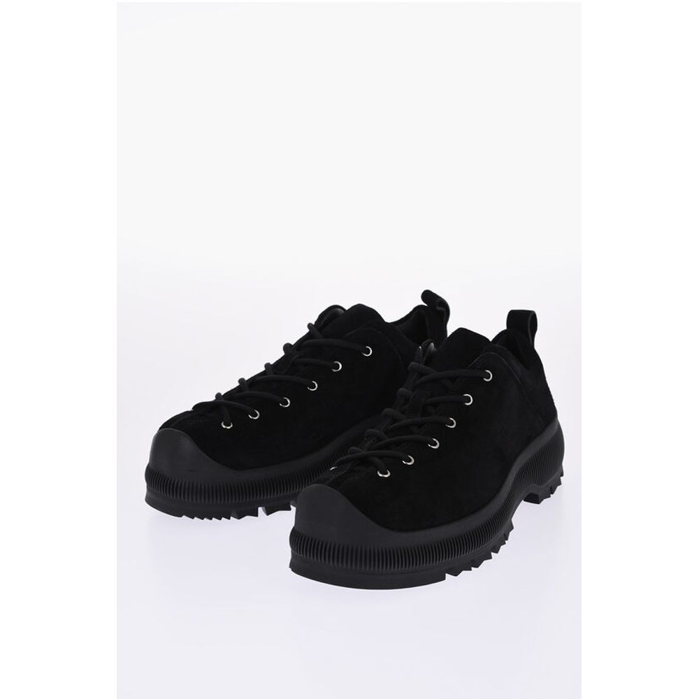 Jil Sander Suede Lace-up Sneakers with Vibram Sole