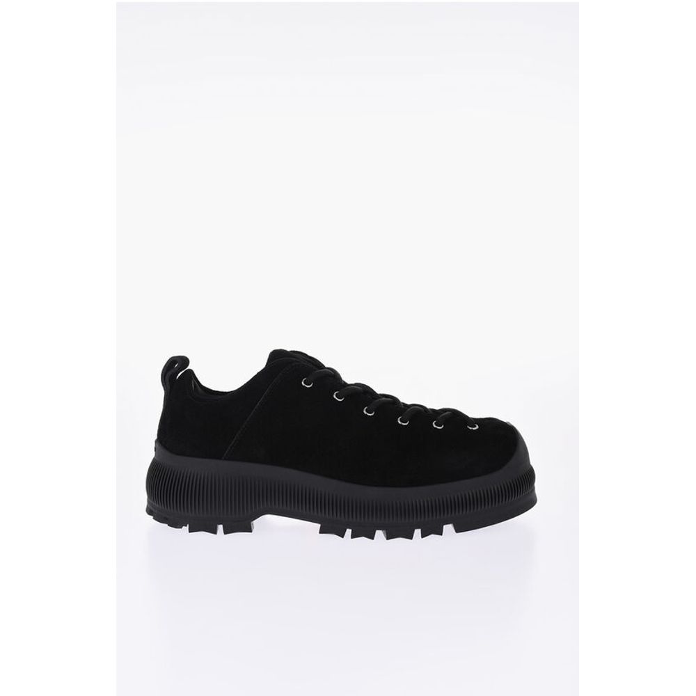 Jil Sander Suede Lace-up Sneakers with Vibram Sole