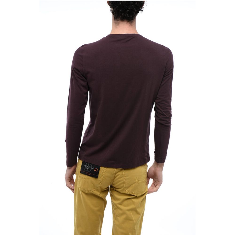 Corneliani Stretch-cotton T-shirt with Contrasting Print