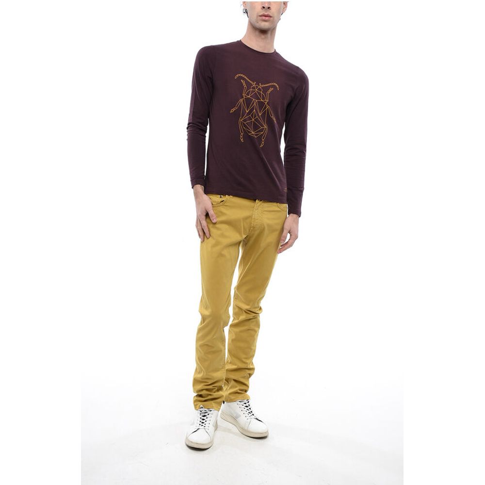 Corneliani Stretch-cotton T-shirt with Contrasting Print