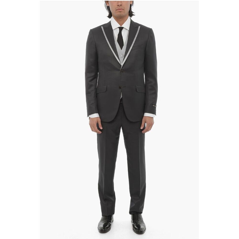 Corneliani Virgin Wool and silk Center Vent Peak Lapel CERIM.ACADEMY 3-