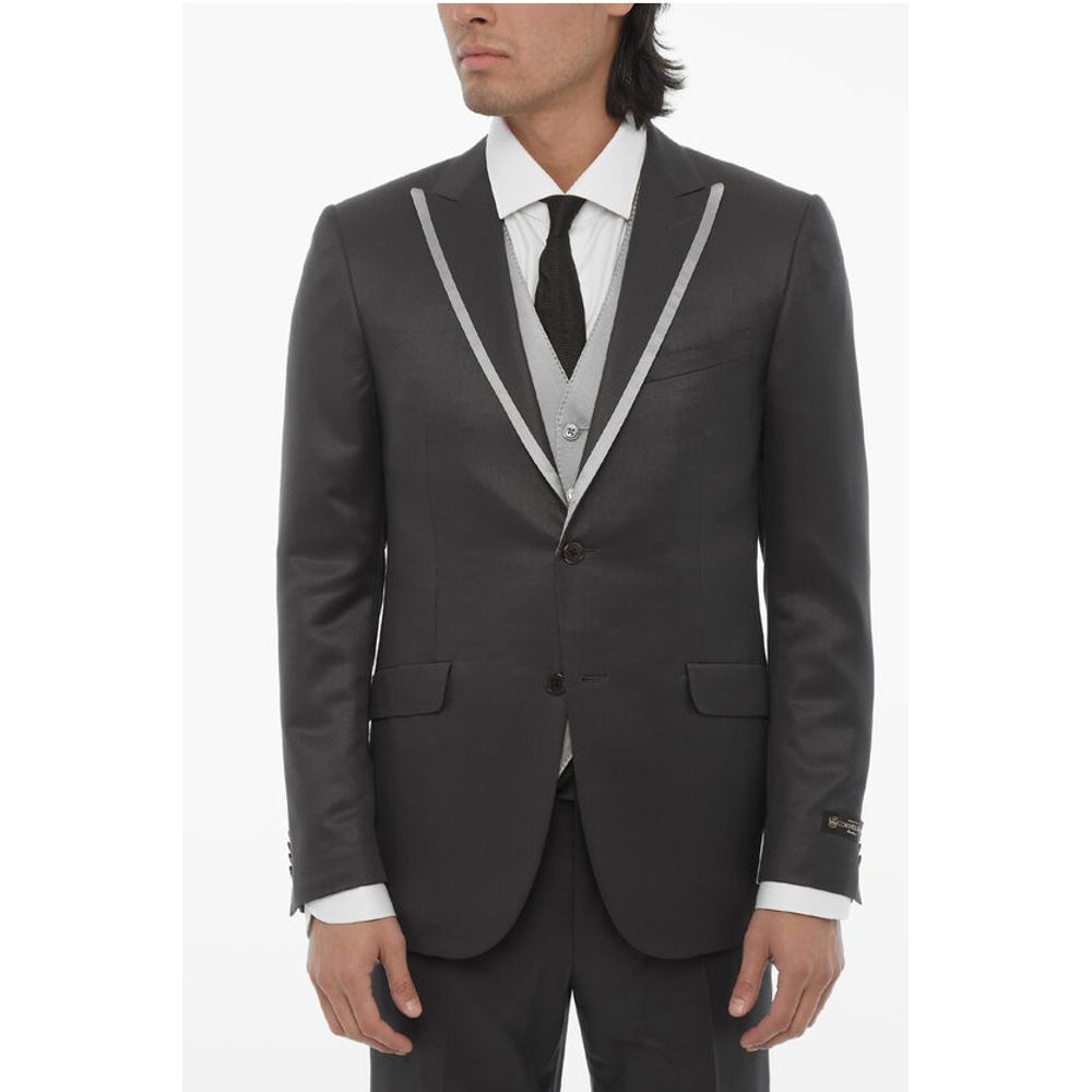 Corneliani Virgin Wool and silk Center Vent Peak Lapel CERIM.ACADEMY 3-