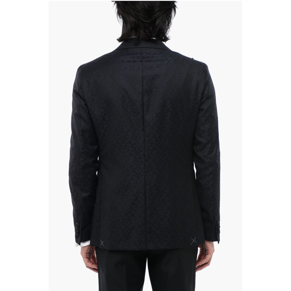 Corneliani Anthemion-Print Wool and Silk CERIM.REWARD 2-Button Blazer W