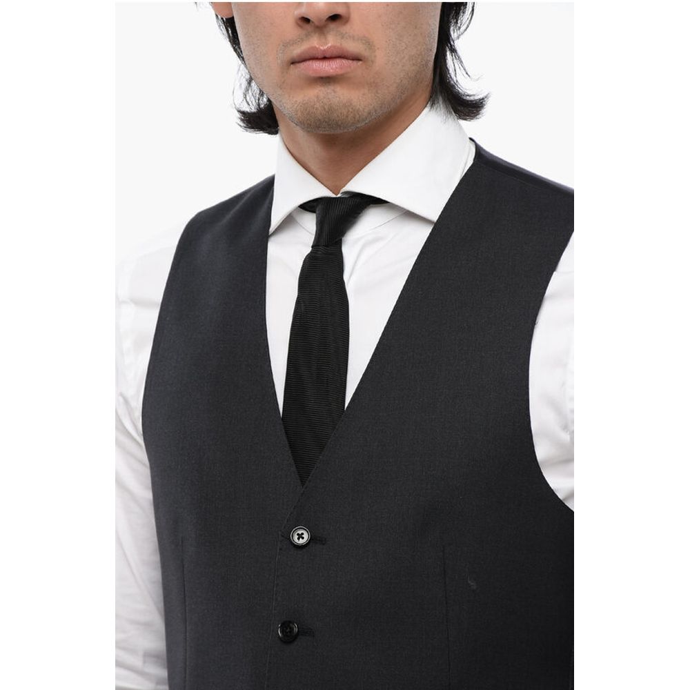 Corneliani Virgin Wool LEADER Waistcoat with Back Adjuster