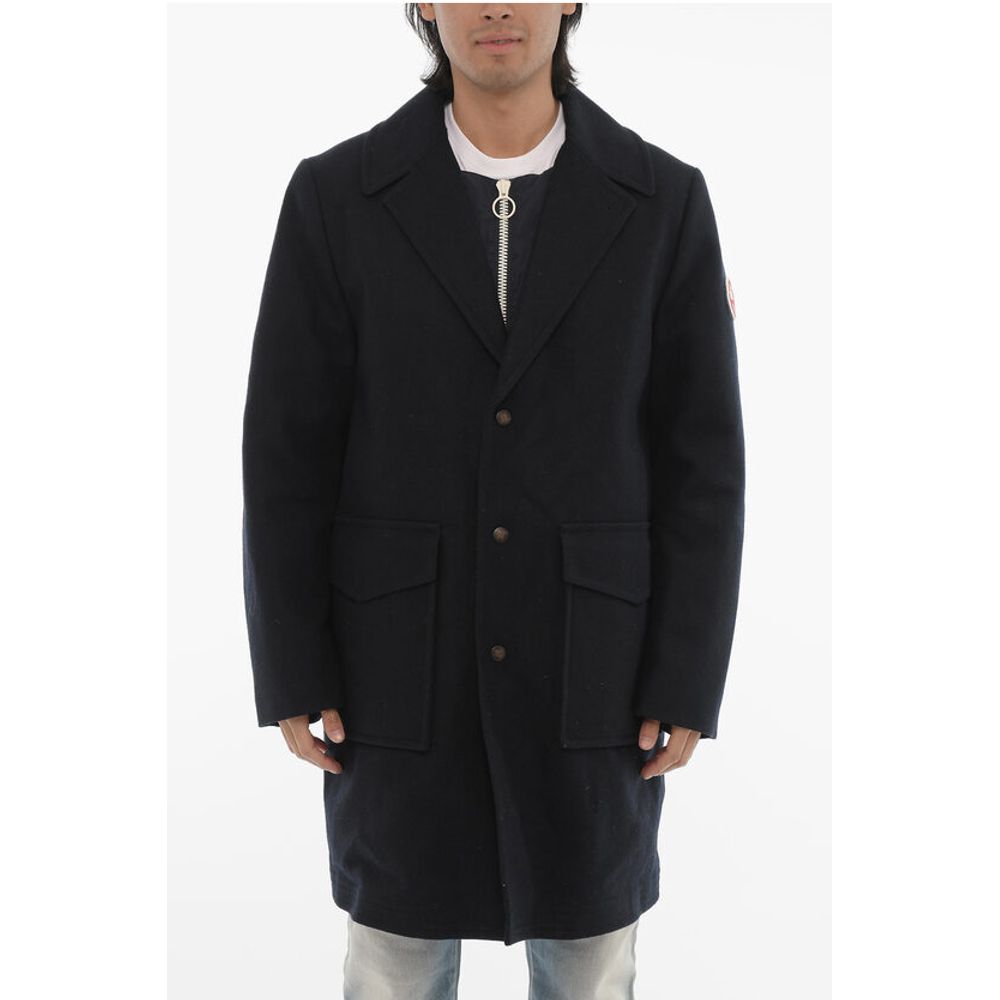 Woolrich Wool Coat with Snap Buttons
