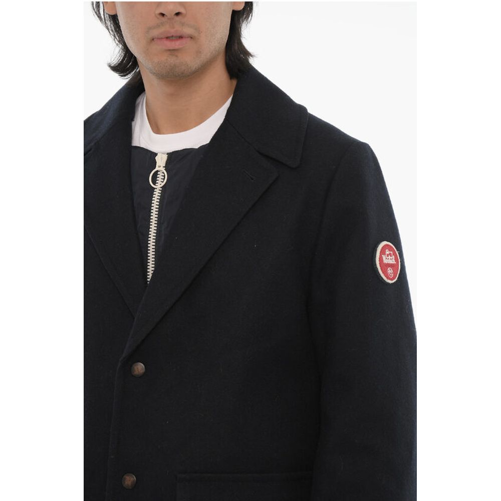 Woolrich Wool Coat with Snap Buttons
