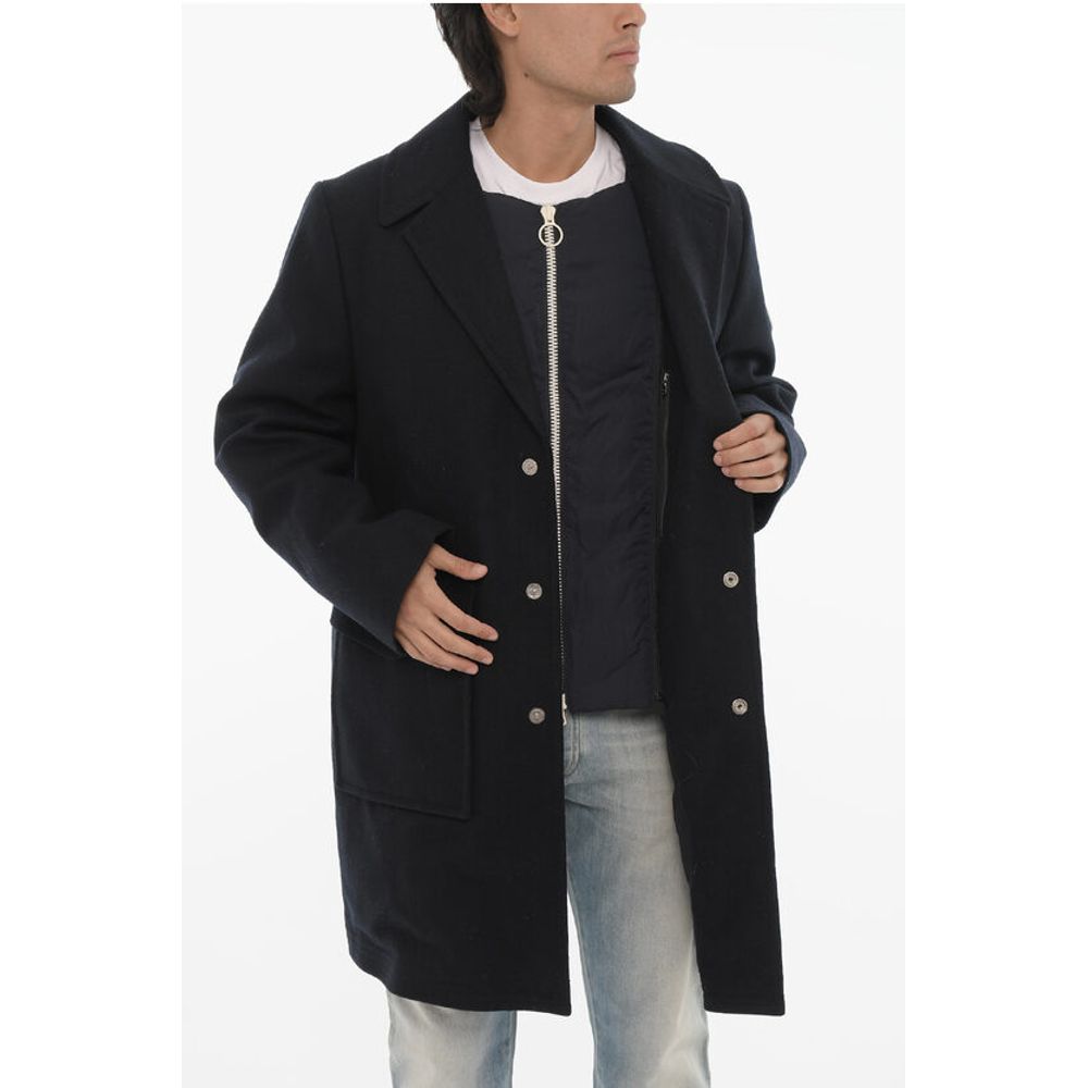 Woolrich Wool Coat with Snap Buttons